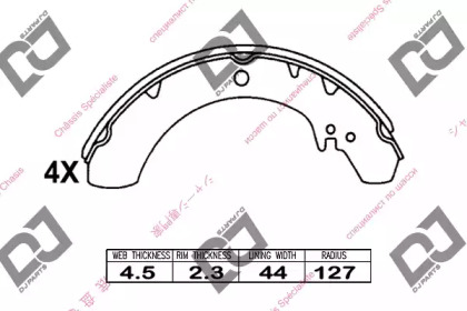 Комлект тормозных накладок DJ PARTS BS1069